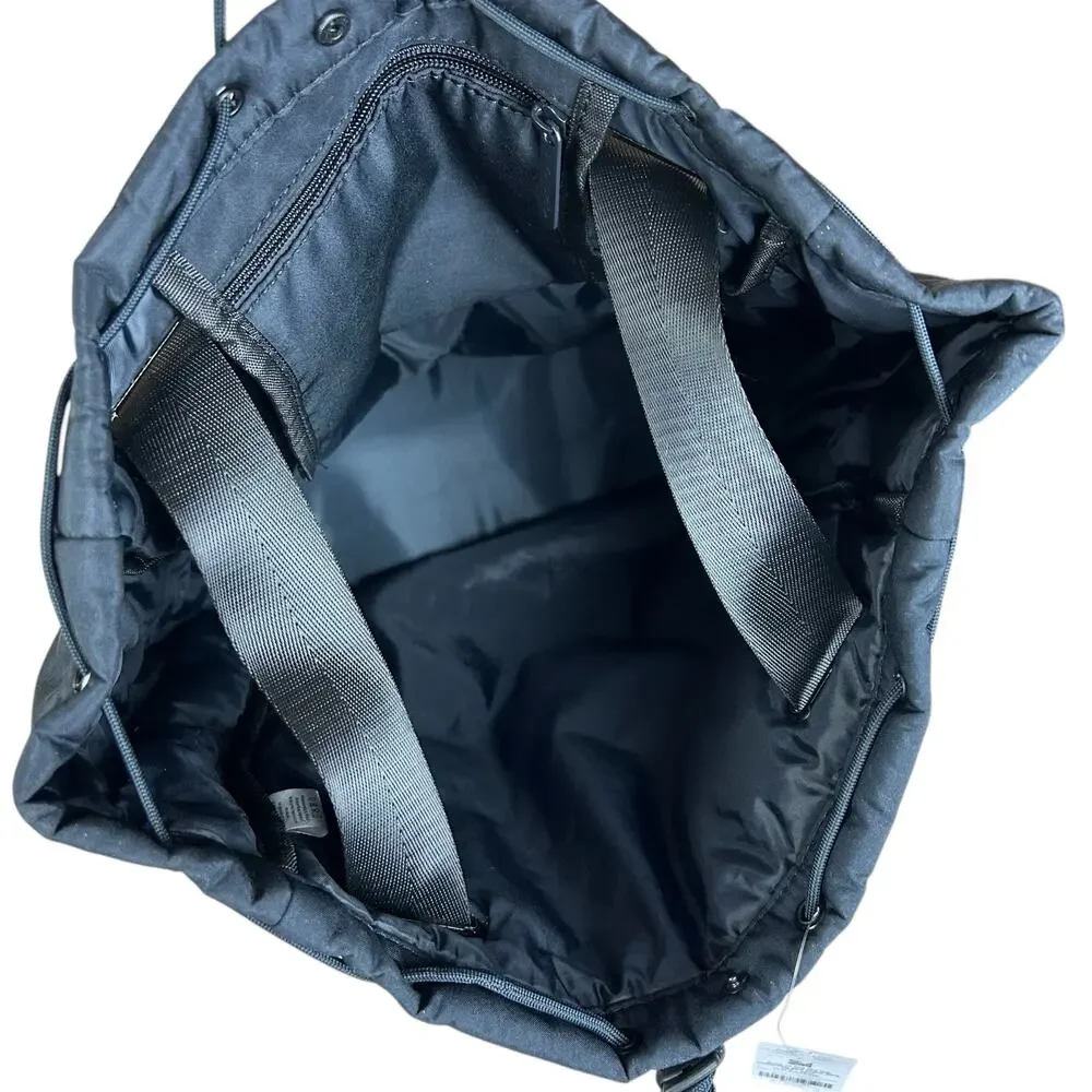 Beyond Yoga Convertible Gym Bag Black Adjustable Backpack Zipped Athleisure Tote